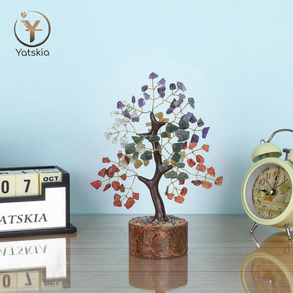 Seven Chakra Tree Of Life Crystal Tree, Crystals And Healing Stones, Birthday Gifts For Women, Healing Crystals And Stones Feng Shui Decor, Crystal Decor For Home Office, House Warming Gifts New Home