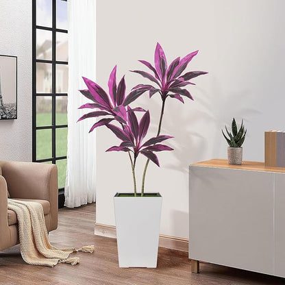 3FT Artificial Tree, Faux House Plants Evergreen Dracaena Marginata Fake Yucca Palm Trees in Pot Realistic Dragon Tree for Living Room Home Office Decor Indoor Outdoor(3Ft-1Pack)