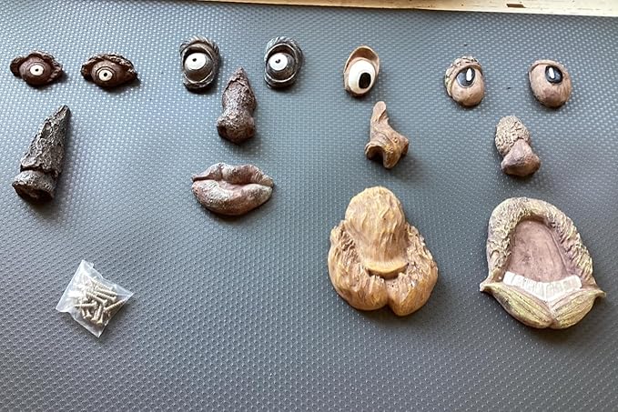 Gnome Open The Door Garden Decor Resin Tree Faces Decor Outdoor Fairy Garden Patio Lawn Porch (Tree face C)