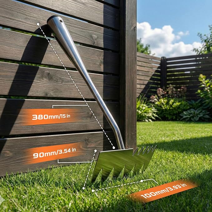2025 Upgraded Weed Puller Tool, 6-Tooth Manganese Steel Manual Weeders, Portable Garden Weed Remover Tools for Vegetable Gardening Backyard Farm Planting & Weeding