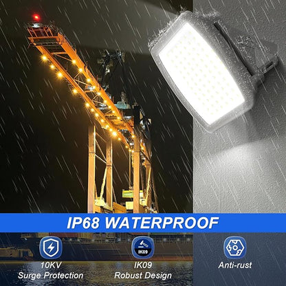 100W LED Explosion Proof Flood Light, Class I Division 2, 5000K IP68/IK10 Hazardous Location Lighting for Petroleum Refineries, Utility Gas Plants, Storage Areas, 100-277V, UL Listed