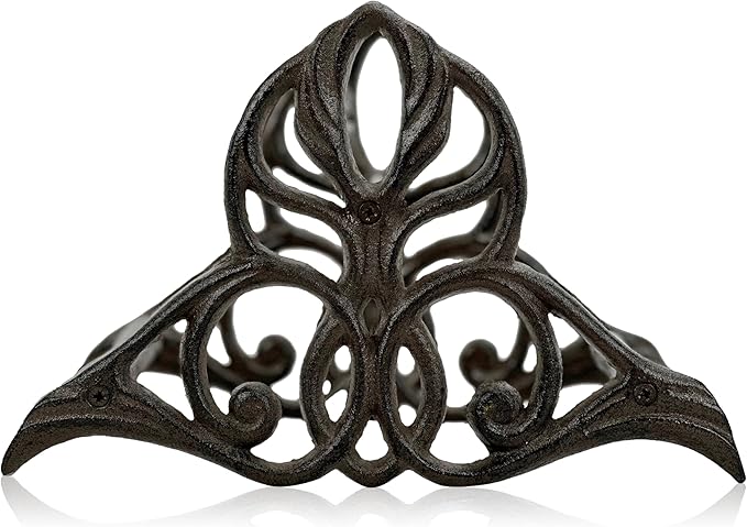 Garden Hose Holder Wall Mount – Heavy Duty Cast Iron Hose Hanger, Vintage Decorative Hose Holder for Outside Wall, Patio, Yard, or Villa (10.62"x6.92"x5.98")