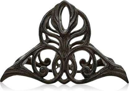 Garden Hose Holder Wall Mount – Heavy Duty Cast Iron Hose Hanger, Vintage Decorative Hose Holder for Outside Wall, Patio, Yard, or Villa (10.62"x6.92"x5.98")