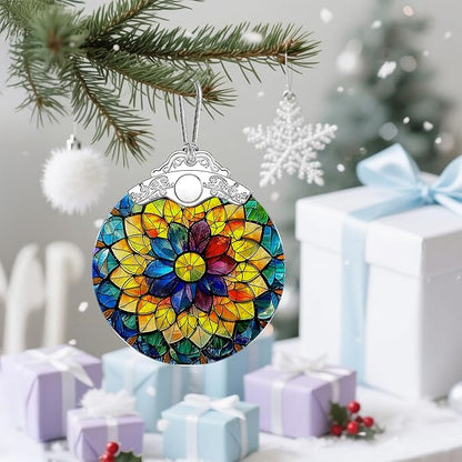 Rainbow Mandala Christmas Ornaments: Christmas Tree Ornaments, Holiday Decor, Stocking Stuffers, Gift Ideas, Xmas Gifts & Spiritual Gifts for Her