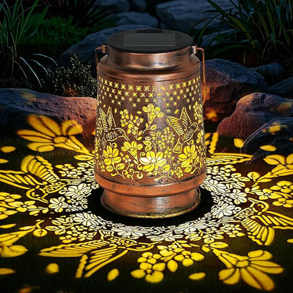 Solar Lantern Outdoor Waterproof Decorations Garden Decor, Christmas Birthday Gifts for Women, Mom, Grandma Decorative Garden, Yard, Patio, Lawn, Balcony Porch - Hummingbird