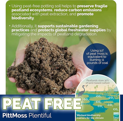PittMoss Plentiful Eco-Friendly, Organic, Peat-Free Potting Mix, 10 Quarts (Pack of 15) for Gardens, Houseplants, Mulching & More - Made in USA from Recycled Paper