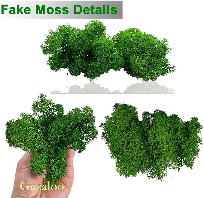 Preserved 5oz Moss Artificial Moss Natural Fresh Green Moss for Craft Handicraft Arts Floral Project Wall Decor Table Decor Wedding Centerpieces Garden Terrariums Decoration-MIdGreen