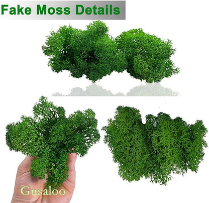 Preserved 5oz Moss Artificial Moss Natural Fresh Green Moss for Craft Handicraft Arts Floral Project Wall Decor Table Decor Wedding Centerpieces Garden Terrariums Decoration-MIdGreen
