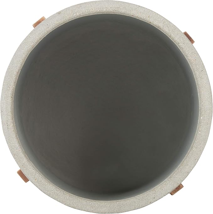 SAFAVIEH Outdoor Collection Jesper Natural/Light Grey Concrete Planter