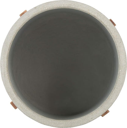 SAFAVIEH Outdoor Collection Jesper Natural/Light Grey Concrete Planter