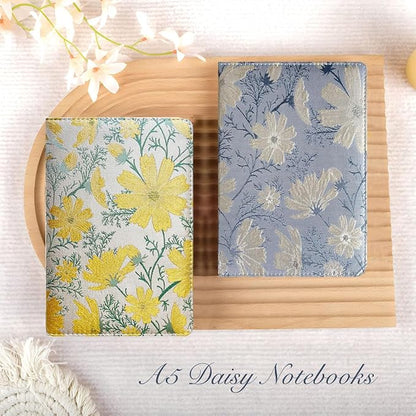 ipoul Floral Notebook, Journal for women, A5, Hardcover, 6x8, Ruled Pages, Lay Flat, Pretty, Daisy Notebook, Yellow, Reading Journal, Writing Notebook, Personal Journal
