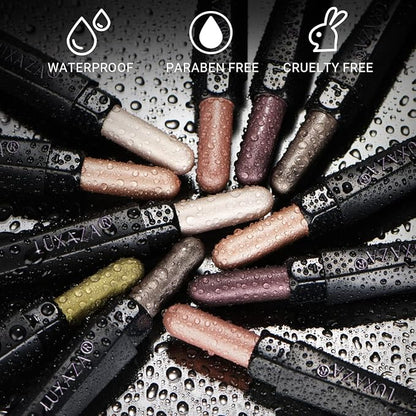 6PCS Cream Eyeshadow Stick Makeup Sets, Metallic And Matte Shimmer Eye Shadow Eye Brightener Stick Pencil Crayon, B04-Champagne Pink