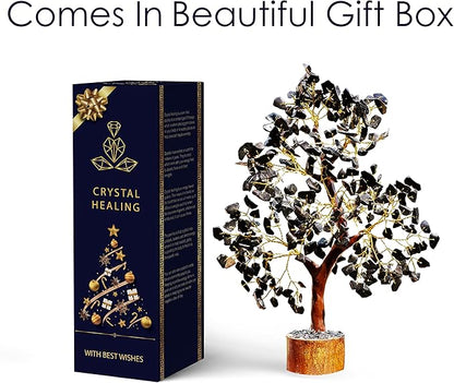 Seven Chakra Tree of Life Crystal Decor – Feng Shui Money Tree for Good Luck – Spiritual Positive Energy Healing Gemstone Attraction Wealth Crystal Decoration for Home Office