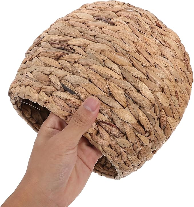 Woven Planter Basket, Seagrass Basket Planters, Hyacinth Woven Flower Pot Rattan Wicker Plant Pot, for Desktop and Home Organization