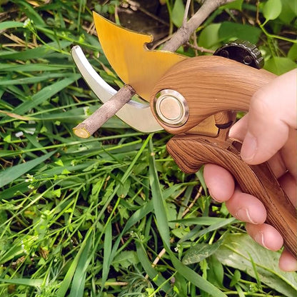 Pruning Shears for Gardening, Garden Scissors and Clippers, Professional Branch Garden Secateurs (Wood-like grain)