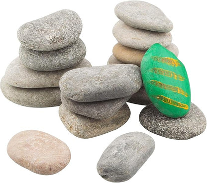 LANIAKEA 20 Pcs River Rocks for Painting, 3-5 Inch River Rocks Caft Rocks for Arts Multi-Color Painting Rocks for Kids Project, Crafts and Home Decoration