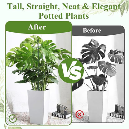 21PCS Stackable Monstera Plant Support Stakes for Indoor & Outdoor Plants, Includes Clips, Tags, Suitable for Supporting Monstera and Climbing Plants,for Vine Climbing and Stem Stabilization
