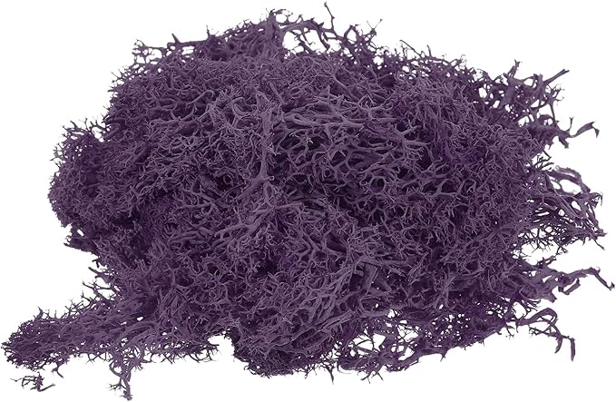 MECCANIXITY 3.5 OZ Moss Fake Craft Moss Artificial Moss Natural Preserved Moss for Craft Arts Floral DIY Project Wall Wedding Garden Patio Table Terrariums Decoration(Dark Purple)