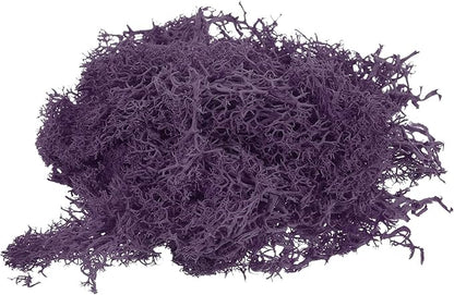 MECCANIXITY 3.5 OZ Moss Fake Craft Moss Artificial Moss Natural Preserved Moss for Craft Arts Floral DIY Project Wall Wedding Garden Patio Table Terrariums Decoration(Dark Purple)
