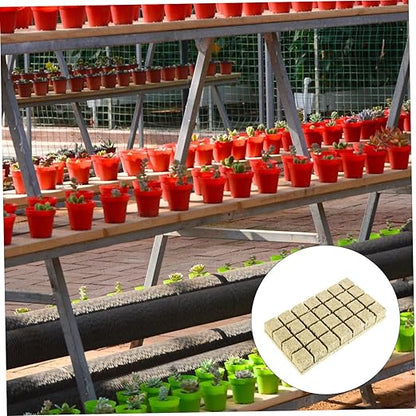 Sosoport 84pcs Gardening Seedling Blocks Degradable Hydroponic Fertilizer Plugs Efficient Plant Transplanting for Flowers Vegetables