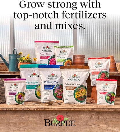 Burpee Organic Bloom Granular All-Natural Food for Roses and Flower Plants | Ideal for Container Gardens, Beds or Bushes, 4 lb, 4lb. Bag