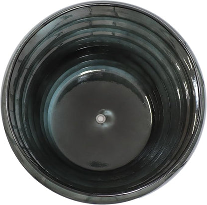Sunnydaze Molly 12.5" Metal Outdoor Plant Pot Set with Drainage Holes and Rubber Plugs- Juniper Glaze - Set of 2