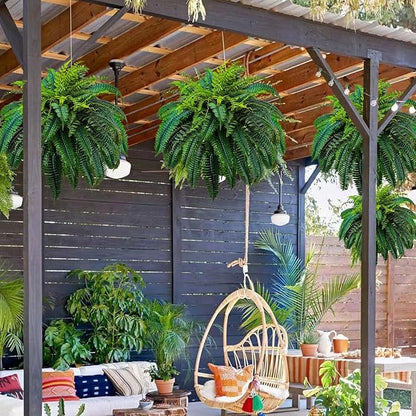 88 Leaves Fake Ferns, Large Artificial Boston Fern, Faux Fern Plants for Home, Office, Garden Indoor Outdoor Decoration(48 inch,1pack)