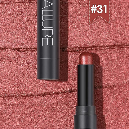 FOCALLURE Shimmer and Matte Cream Eyeshadow Stick,Smooth Brilliant Eye Brightener Pencil for Women,Long Lasting Waterproof Eye Shadow and Liners Makeup,FLAME