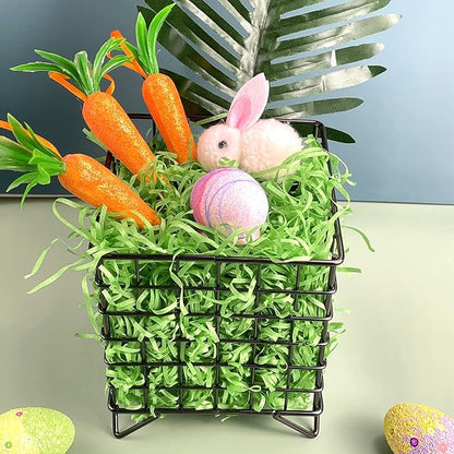 Asekonc 1/2 LB Easter Green Grass Green Raffia Grass Super Large Pack Recyclable Paper Shred for Easter Basket Filler Creative Eggs Decor Filler Gift Wrapping