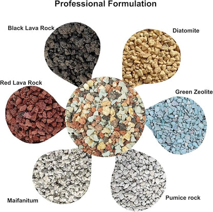 5lb Bonsai Succulent and Cactus Soil Gritty Mix Rocks Gravel for Terrarium Top Dressing Decorative Pebbles Potting Soil Amendment for Pots Indoor Plants, Fast Drainage, Neutralize Soil PH
