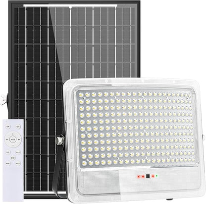 MMKT Solar Flood Lights Outdoor,8000W Motion Sensor Outdoor Solar Powered Lights with Remote, IP65 Waterproof Solar Flood Light for Outside, Dusk to Dawn Wall Light for Garage, Patio, Yard