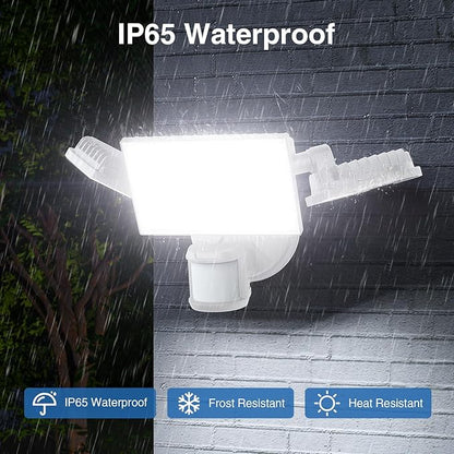 150W Motion Sensor Lights Outdoor for Outside, 15000LM LED Flood Lights Outdoor Wired Dusk to Dawn, Exterior Security Floodlight Fixture Waterproof IP65, Outdoor Lighting for House, Garage 2 Pack