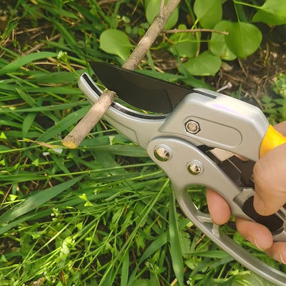 Pruning Shears for Gardening, Work 3 Times Easier, Garden Scissors & Clippers for arthritis weak, Professional Branch Garden Secateurs (Yellow)