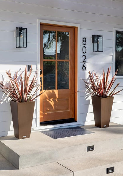 Veradek V-Resin Indoor/Outdoor Taper Planter, 2-Pack (26 inch, Espresso)