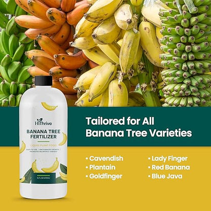 16oz Plant Food for Banana Trees Live Plants - Makes 16 Gallons of Banana Tree Fertilizer for Fruit Trees Live Plants - Promotes Lush Growth, Strong Roots, Abundant Harvest & Sweet Fruits