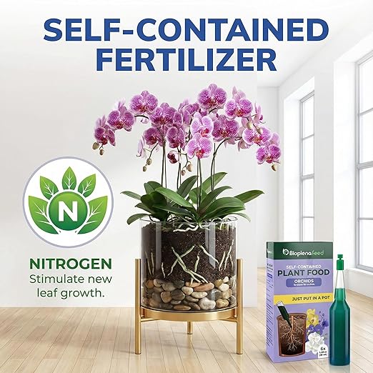 All-Purpose Liquid Plant Food Fertilizer for Orchids & House Plants | 6-Pack Easy Cut & Stick Nutrient Solution for Indoor Plants | Promotes Vibrant Blooms, Strong Roots & Lush Foliage | Made in USA