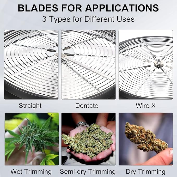 MELONFARM 13 inch Leaf Bowl Trimmer, Bowl Trimmer with Switchable Stainless Steel Blades & Clear Visibility Dome, Hand Twist Spin Cutting Bud Trimmer for Buds, Flowers, Hydroponics Plants