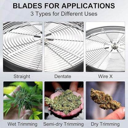 MELONFARM 13 inch Leaf Bowl Trimmer, Bowl Trimmer with Switchable Stainless Steel Blades & Clear Visibility Dome, Hand Twist Spin Cutting Bud Trimmer for Buds, Flowers, Hydroponics Plants