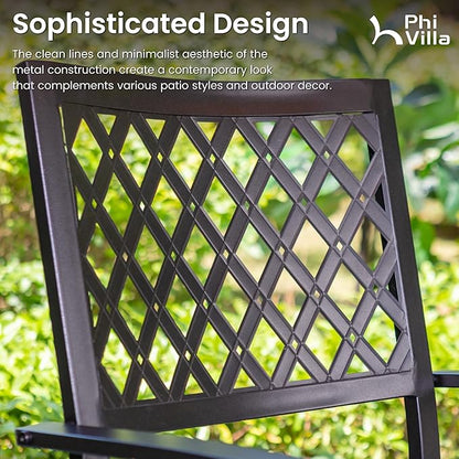 PHI VILLA 9 Pieces Outdoor Dining Set, Expandable Metal Table (64"-82") and 8 Swivel Dining Chairs – Perfect for Patio, Garden, Deck, Porch, and Yard, 9PCS Outdoor Dining Set Style 2
