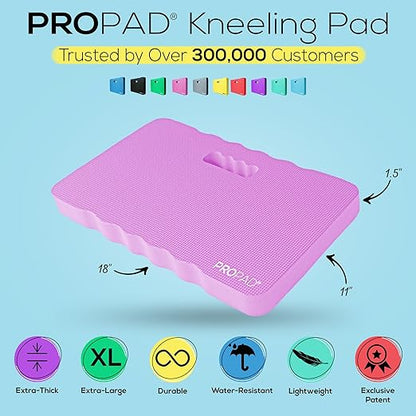 Thick Kneeling Pads, Garden Kneeler for Gardening, Bath Kneeler for Baby Bath, Kneeling Mat for Yoga, Knee Pad for Work, Extra Large (XL) 18 x 11 x 1.5 Inches, Pink (Pack of 2)