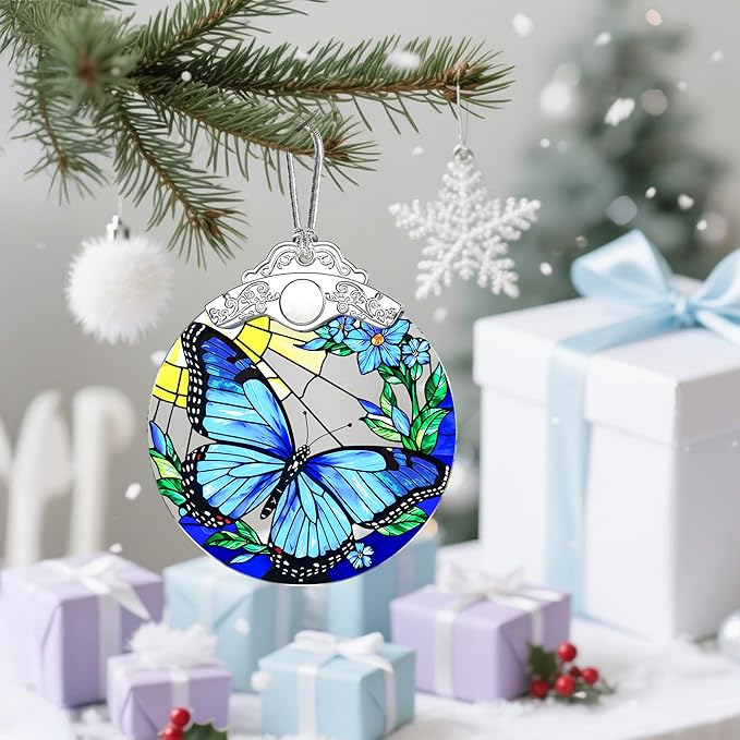 Butterfly Christmas Ornaments: Christmas Tree Ornaments, Holiday Decor for Butterfly Lover, Stocking Stuffers, Gift Ideas, Housewarming Gift, Xmas Gifts & Gifts for Women, Friends and Neighbors