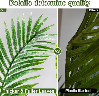 Large Artificial Palm Tree Big Faux Tropical Trees Indoor Outdoor Realistic Floor Plants Tall Fake Plant for Home Living Room Office Decor Porch Outside Patio arboles para Modern Farmhouse decoracion