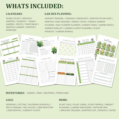 Garden Planner – Garden Journal Planner and Log Book with Monthly & Weekly Checklists, Gardening Journal for Plant Care, Budget, and Harvest Tracking
