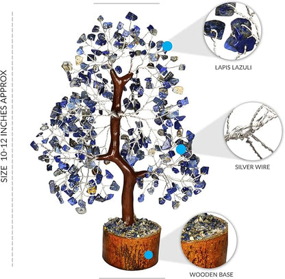 PYOR Lapis Lazuli, Crystal Tree, Stones and Crystals, Reiki Gifts, Positive Energy Crystals, Blue Office Decor, House Warming Gifts, Lapis Lazuli Crystal Stone Tree, Feng Shui, Office Desk Decor