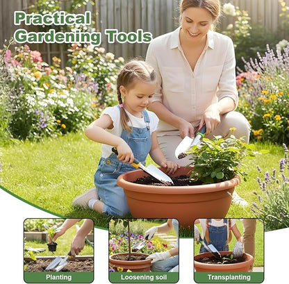 PercyEffie10 Pcs Garden Trowel Bulk, Heavy Duty Shovels Garden Tool, Small Shovel for Digging Metal Hand Trowel Spade with Soft TPR Handle for Flower Soil Planting Digging Transplanting