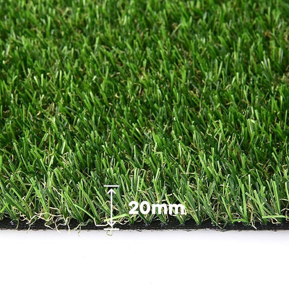 Artificial Grass Turf, 5ft x 59ft (295 ft²) 20mm Pile Height Indoor Outdoor Synthetic Realistic Faux Fake Astroturf Rug Carpet Mat for Balcony Decor Playground Patio Dogs