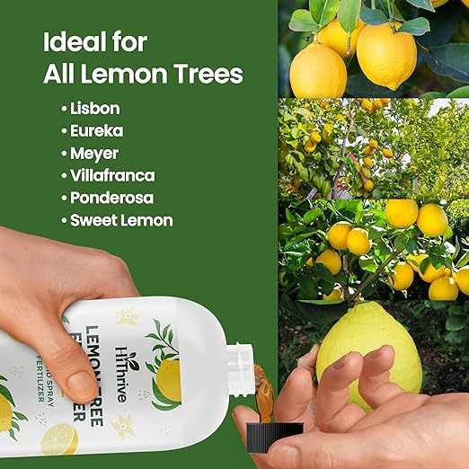 32oz Lemon Tree Fertilizer - Makes 32 Gallons of 2-in-1 Liquid Fertilizer, 4-3-6 NPK Liquid Plant Food with Macronutrients + Micronutrients for Lush Growth, Stronger Roots, and Juicy Lemons