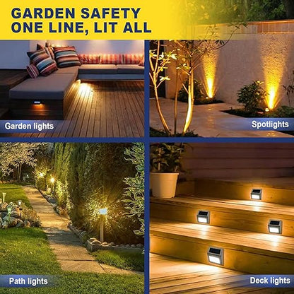 haisstronica 12/2 Low Voltage Landscape Wire 200ft - Copper Direct Burial Waterproof Cable for Landscape Lighting, Outoor Pathway Lights & Garden LED,UL Listed,UV Resistant