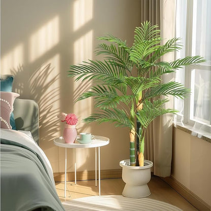 GarveeHome 2 PCS Artificial Palm Tree, 5FT Faux Plants Indoor with 15 Trunks - Faux Tropical Areca Floor Plant in Pot - Artificial Silk Plant for Indoor Outdoor Home Garden Patio Office Décor