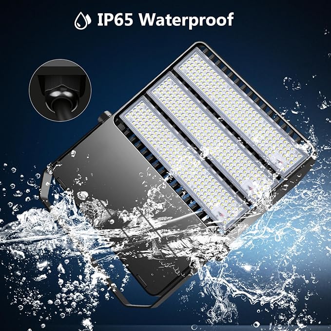 360W Stadium Flood Light Fixture Outdoor LED, 50800 LM 110-270v Commercial Super Bright Yard Light 5000k, IP65 Waterproof Exterior Yoke Mount Lighting Security for Arena, Field, Sport, Court